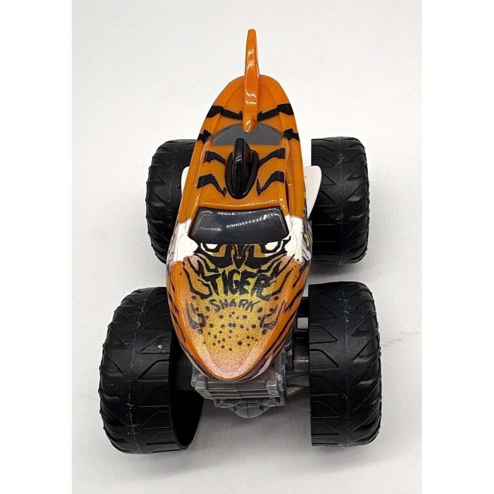 Hot Wheels Monster Trucks Tiger Shark Orange 1:64 4WD Monster Truck Toy